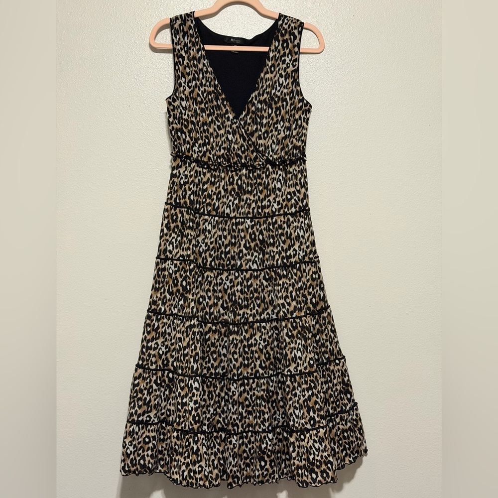 Style & Co. Leopard Print Sleeveless Midi Dress
